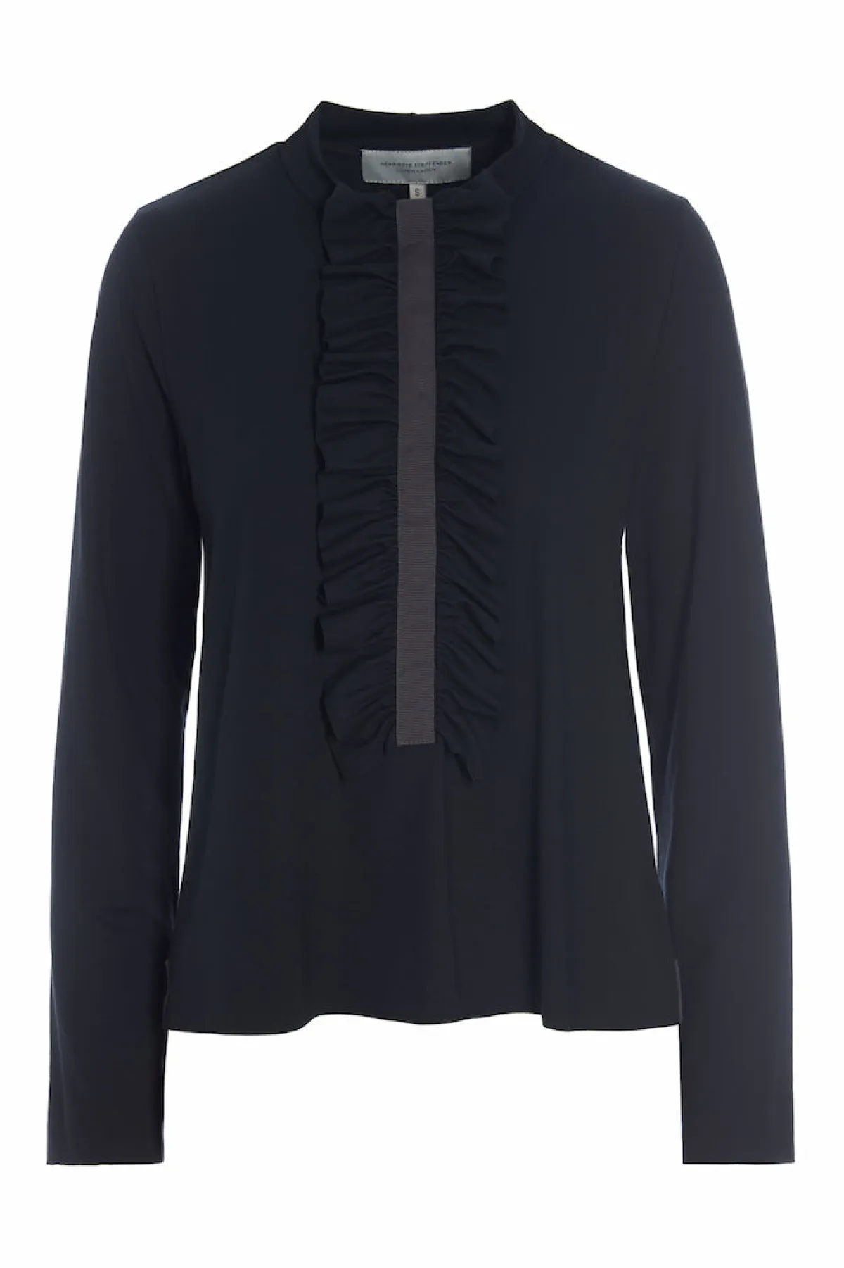 HSCPH BUE / RÜCHEN BLUSE m/ RÜSCHEN - 96090 - BLACK