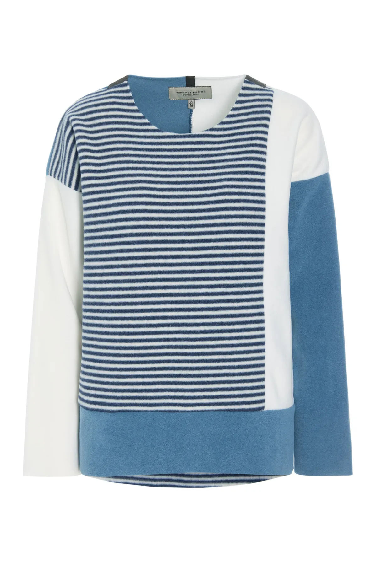 HSCPH BLUSE PATCH BLUSE PATCH - 1407 - DUSTY BLUE/OW/BLUE STRIPE Hot