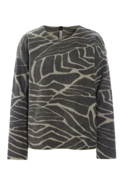 HSCPH BUE RUNDE AUCHNITT BLUSE RUNDEM AUSSCHNITT - 1359P - LEAVES Online