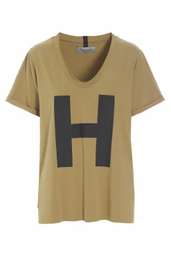 HSCPH BLUSE V-AUSSCHNITT DRUCK BLUSE V-AUSSCHNITT DRUCK - 96082H - OLIVE New