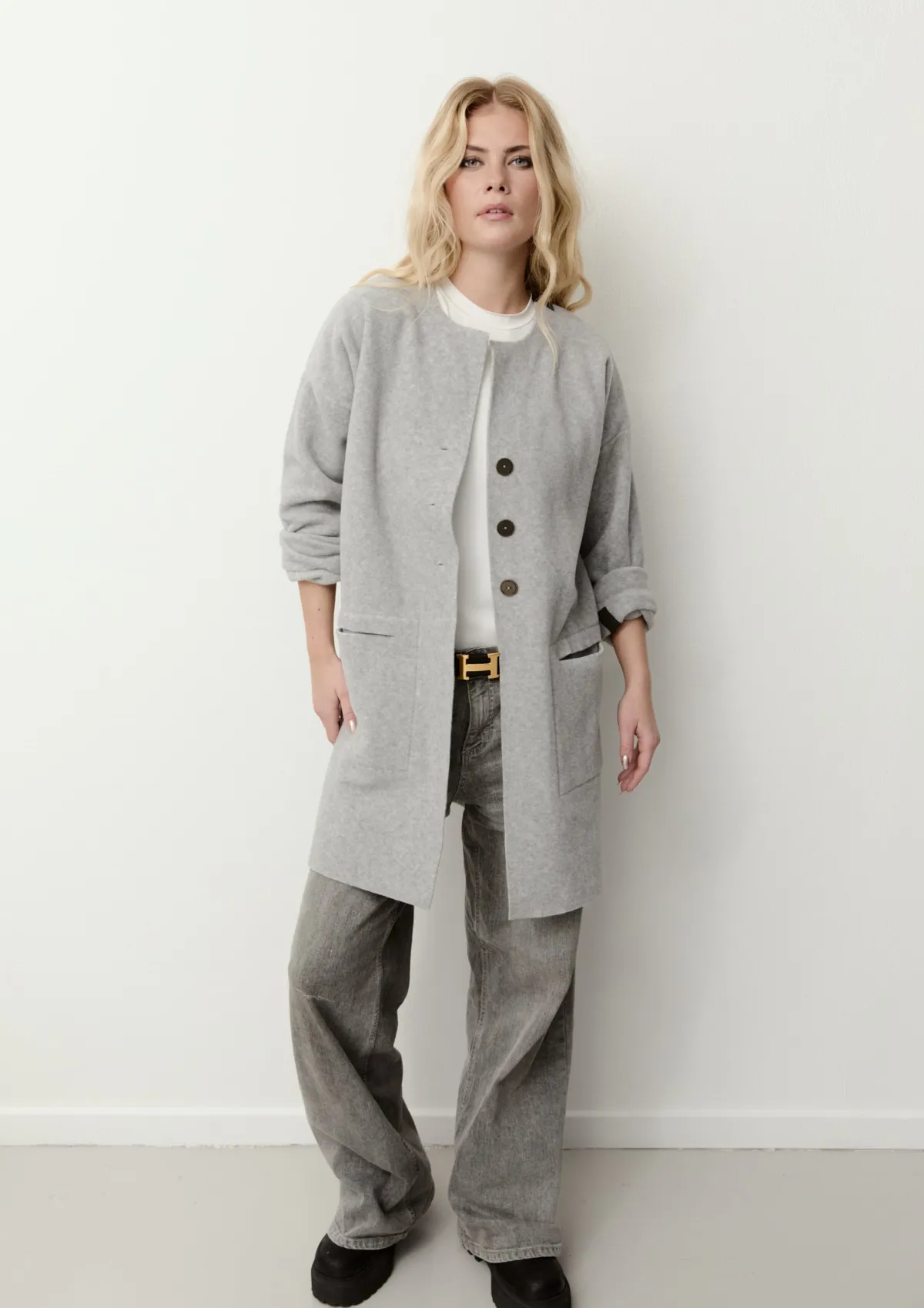 HSCPH CARDIGAN CARDIGAN - 7163 - LIGHT GREY Discount