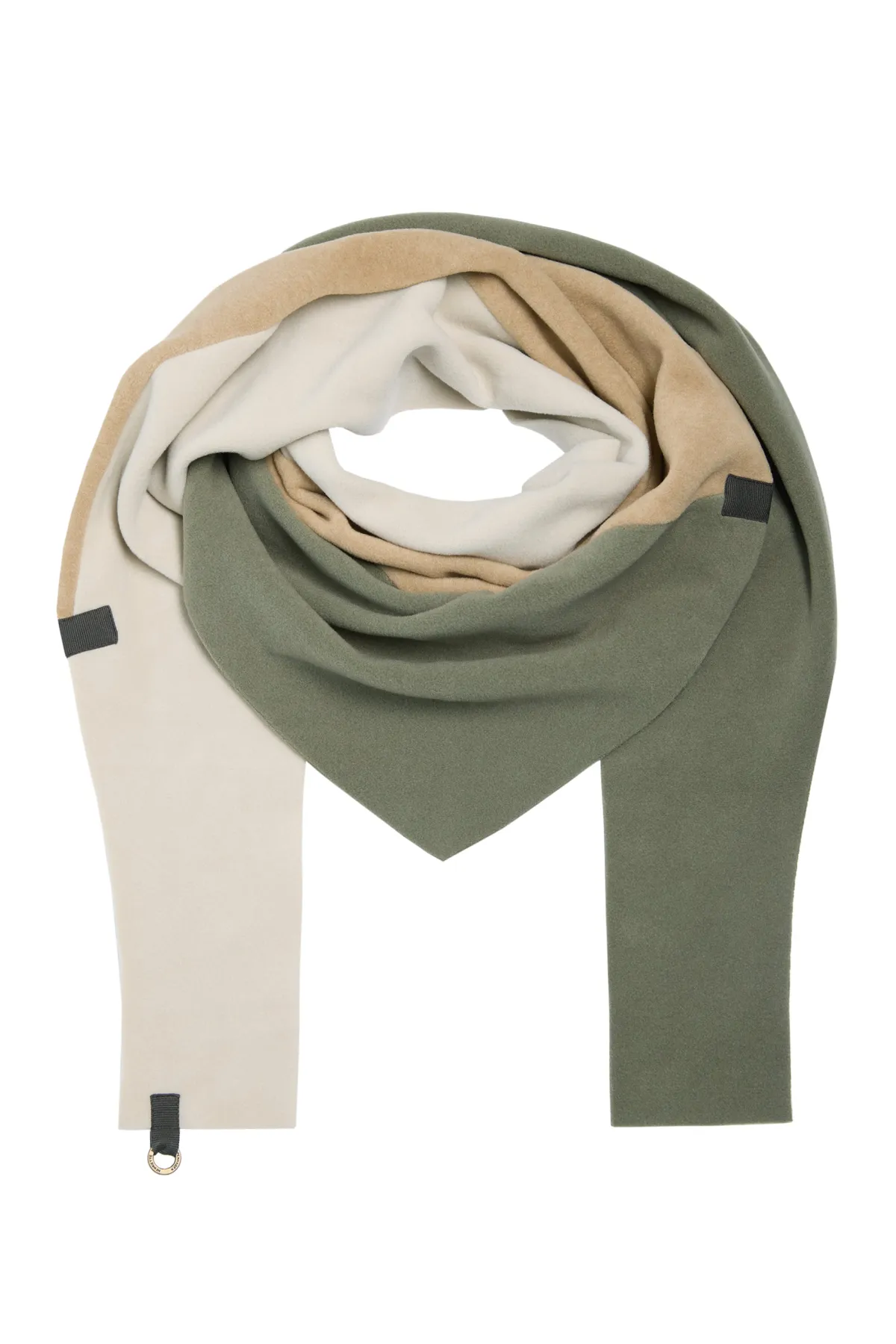 HSCPH DREIECKIGER SCHAL NO WASTE DREIECKIGER SCHAL NO WASTE - 4078NW - DUSTY GREEN /KIT/CAMEL Sale