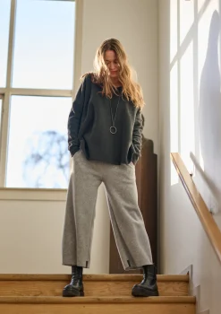 HSCPH FARE HOEN 3/4 ÄNGE FLARE HOSEN 3/4 LÄNGE - 2115 - LIGHT GREY
