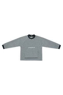 HSCPH FLEECE BLOUSE POCKET CHILD FLEECE BLOUSE POCKET CHILD - 109 - STRIPES B&W Clearance