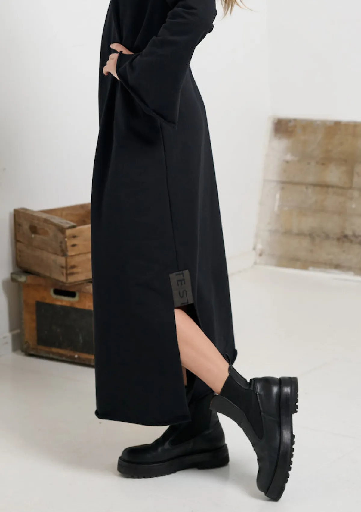 HSCPH KAFTAN KEID KAFTAN KLEID - 73005 - BLACK Hot