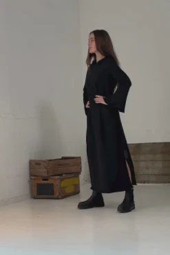 HSCPH KAFTAN KEID KAFTAN KLEID - 73005 - BLACK Hot
