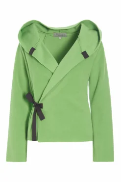 HSCPH KAICHE FEECE WICKE CARDIGAN KLASSISCHE FLEECE WICKEL CARDIGAN - 1009 - JUICY GREEN Sale