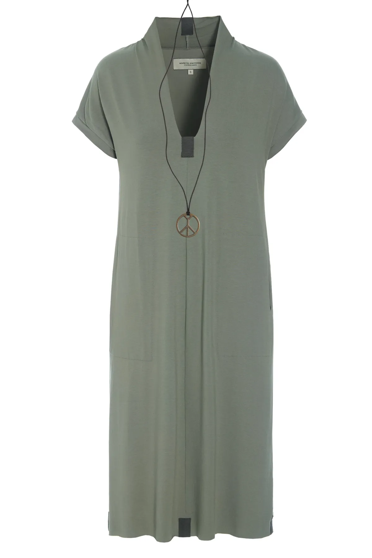 HSCPH KEID V-AUCHNITT KLEID V-AUSSCHNITT - 98068 - DUSTY GREEN