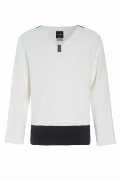 HSCPH ONE SIZE BLUSE MÂNNER ONE SIZE BLUSE MÂNNER - 1013C - OFF WHITE/SOFT BLACK New
