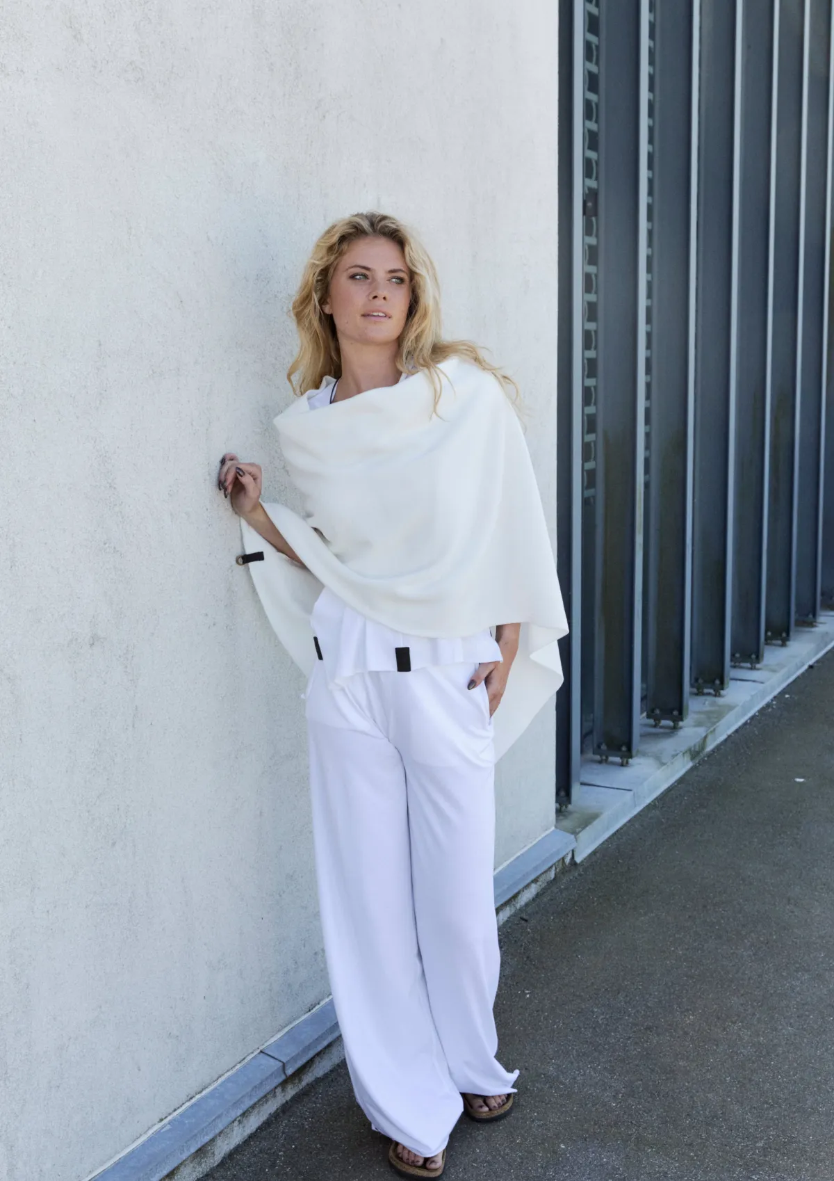 HSCPH PONCHO PONCHO - 4026 - OFF WHITE Sale