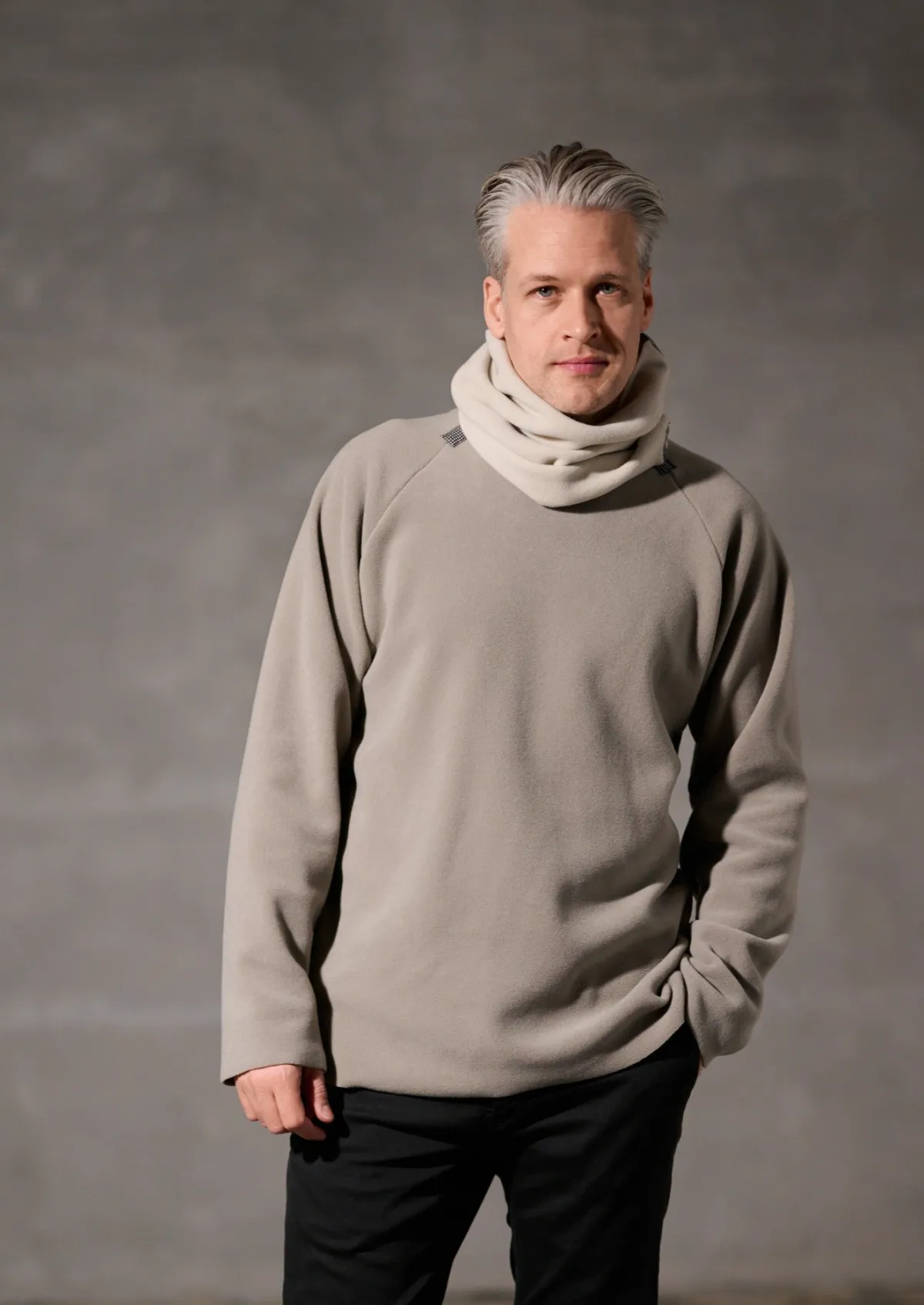HSCPH WEATER OOE FIT SWEATER LOOSE FIT - 1010C - ELEPHANT Hot
