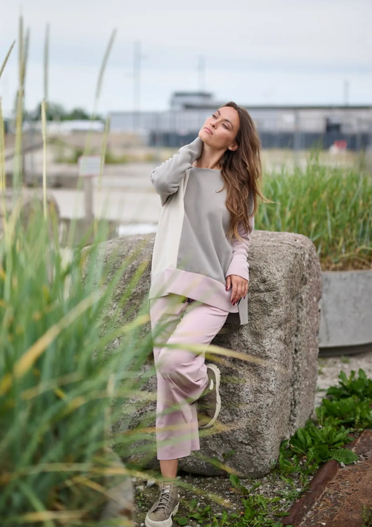 HSCPH SWEATER PATCH SWEATER PATCH - 1369 - ELEPHANT/KIT/NUDE Discount