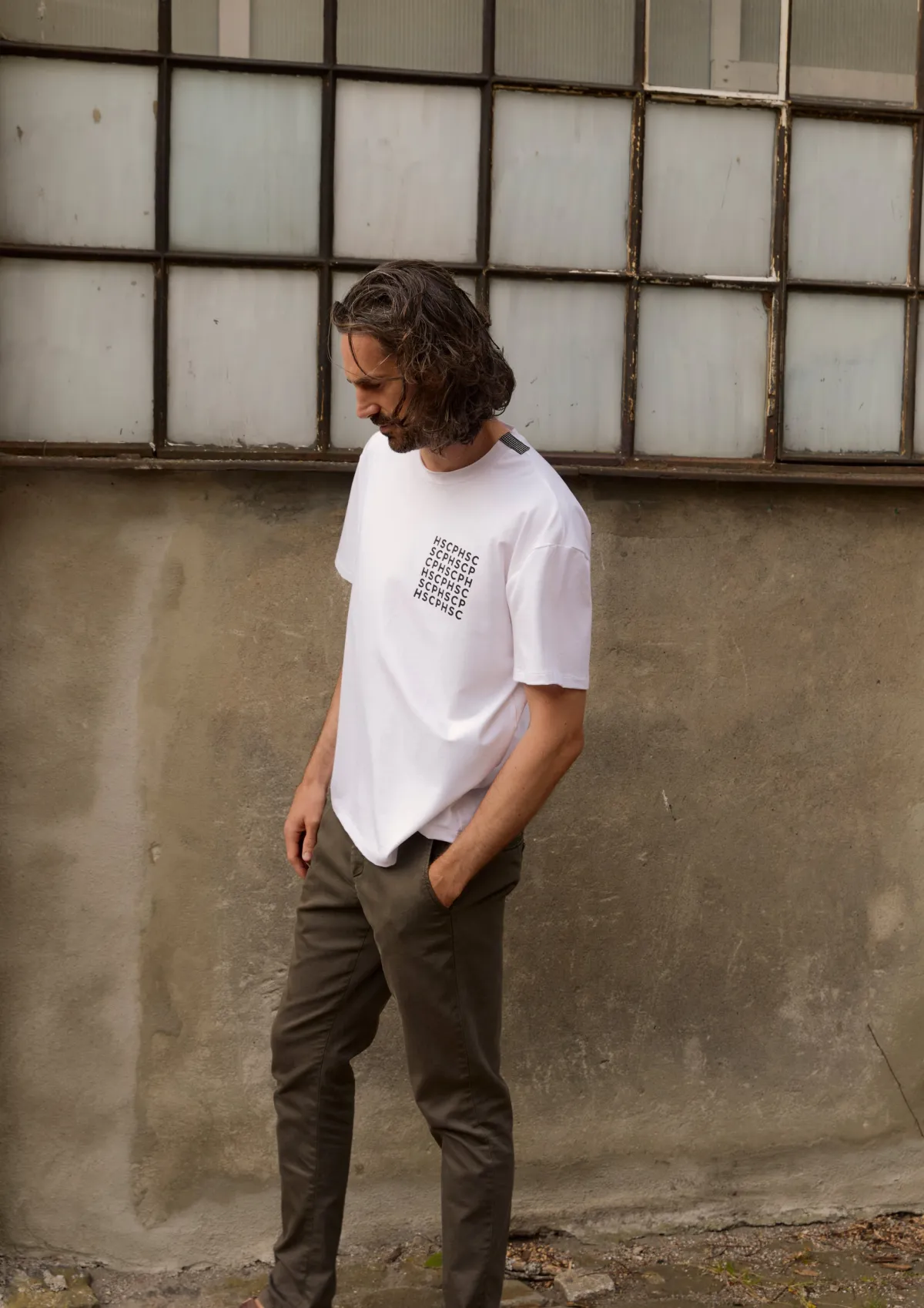 HSCPH TEE OOE FIT TEE LOOSE FIT - 1042C PRINT - WHITE New