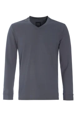 HSCPH T-HIRT V-AUCHNITT ANGAR T-SHIRT V-AUSSCHNITT LANGARM - 1021C - GREY Discount