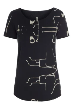 HSCPH YOGA BUE YOGA BLUSE - 96045 - ART PRINT BLACK Online